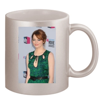 Emma Stone 11oz Metallic Silver Mug