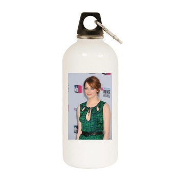 Emma Stone White Water Bottle With Carabiner