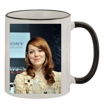 Emma Stone 11oz Colored Rim & Handle Mug