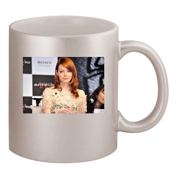 Emma Stone 11oz Metallic Silver Mug