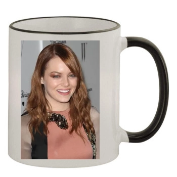 Emma Stone 11oz Colored Rim & Handle Mug