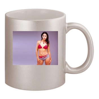 Emmanuelle Chriqui 11oz Metallic Silver Mug