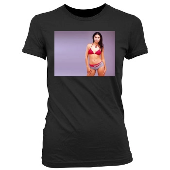 Emmanuelle Chriqui Women's Junior Cut Crewneck T-Shirt