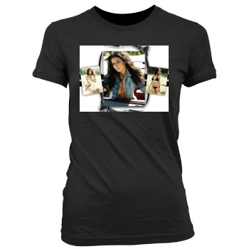 Emmanuelle Chriqui Women's Junior Cut Crewneck T-Shirt