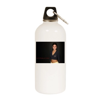 Emmanuelle Chriqui White Water Bottle With Carabiner