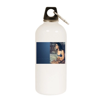 Emmanuelle Chriqui White Water Bottle With Carabiner