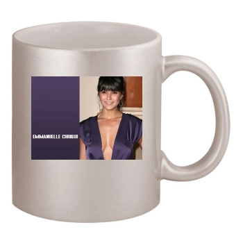 Emmanuelle Chriqui 11oz Metallic Silver Mug