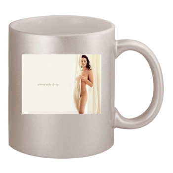 Emmanuelle Chriqui 11oz Metallic Silver Mug