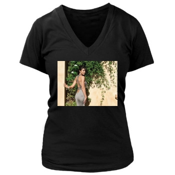 Emmanuelle Chriqui Women's Deep V-Neck TShirt