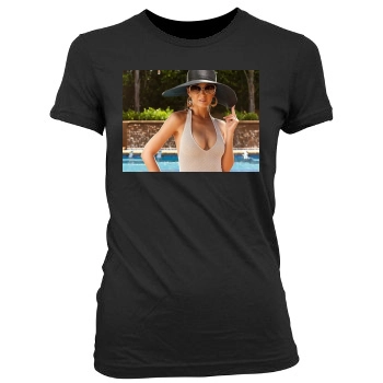 Emmanuelle Chriqui Women's Junior Cut Crewneck T-Shirt