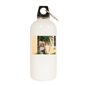 Emmanuelle Chriqui White Water Bottle With Carabiner