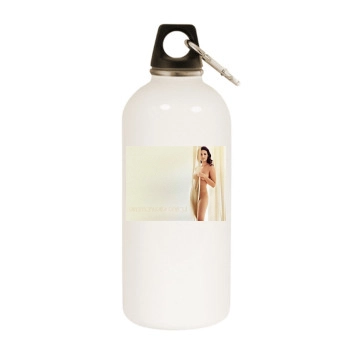 Emmanuelle Chriqui White Water Bottle With Carabiner