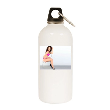 Emmy Rossum White Water Bottle With Carabiner