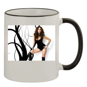 Emmy Rossum 11oz Colored Rim & Handle Mug