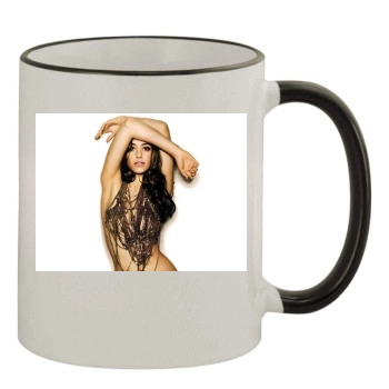 Emmy Rossum 11oz Colored Rim & Handle Mug