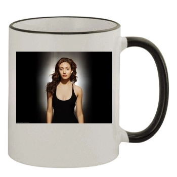 Emmy Rossum 11oz Colored Rim & Handle Mug