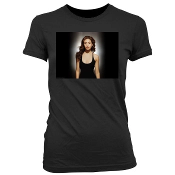 Emmy Rossum Women's Junior Cut Crewneck T-Shirt