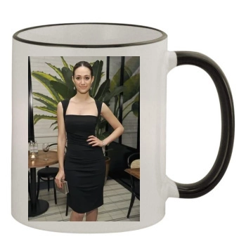 Emmy Rossum 11oz Colored Rim & Handle Mug