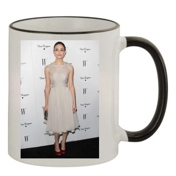 Emmy Rossum 11oz Colored Rim & Handle Mug