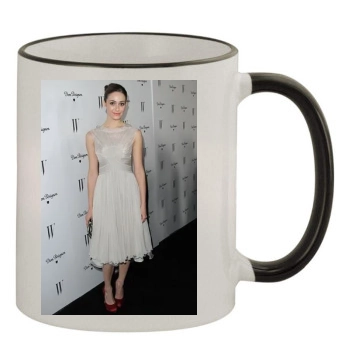 Emmy Rossum 11oz Colored Rim & Handle Mug