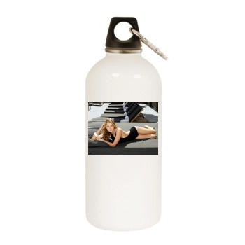 Estella Warren White Water Bottle With Carabiner