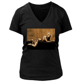 Estella Warren Women's Deep V-Neck TShirt