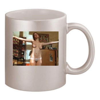 Eva Green 11oz Metallic Silver Mug