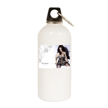 Eva Green White Water Bottle With Carabiner