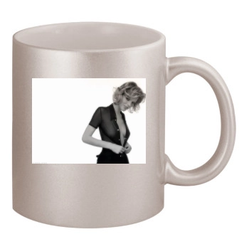 Eva Herzigova 11oz Metallic Silver Mug