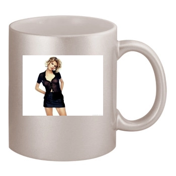 Eva Herzigova 11oz Metallic Silver Mug