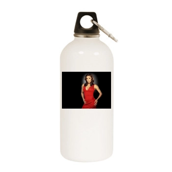 Eva Longoria White Water Bottle With Carabiner