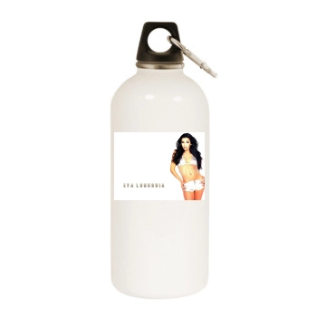 Eva Longoria White Water Bottle With Carabiner