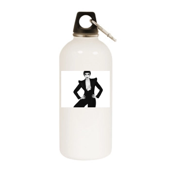 Eva Longoria White Water Bottle With Carabiner