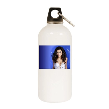 Eva Longoria White Water Bottle With Carabiner