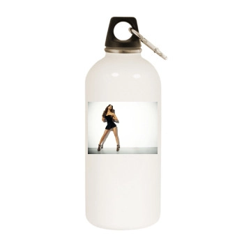 Eva Longoria White Water Bottle With Carabiner