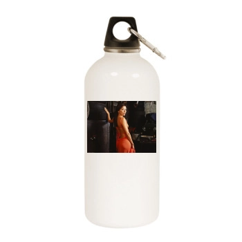 Eva Longoria White Water Bottle With Carabiner