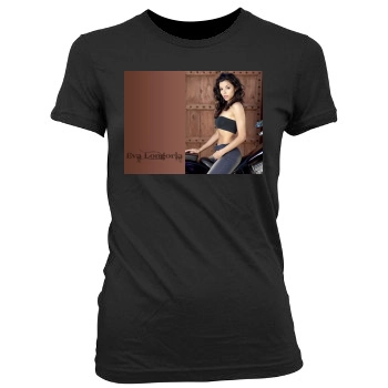 Eva Longoria Women's Junior Cut Crewneck T-Shirt