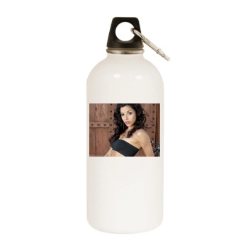 Eva Longoria White Water Bottle With Carabiner