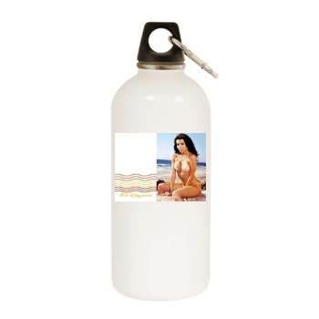 Eva Longoria White Water Bottle With Carabiner