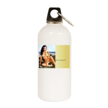 Eva Longoria White Water Bottle With Carabiner