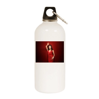 Eva Longoria White Water Bottle With Carabiner