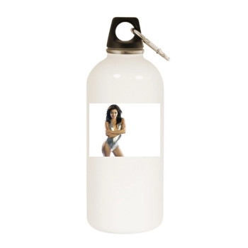 Eva Longoria White Water Bottle With Carabiner