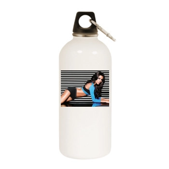 Eva Longoria White Water Bottle With Carabiner