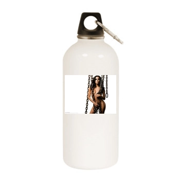 Eva Longoria White Water Bottle With Carabiner