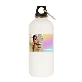 Eva Longoria White Water Bottle With Carabiner