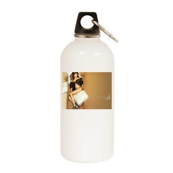 Eva Longoria White Water Bottle With Carabiner