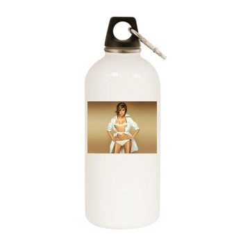 Eva Longoria White Water Bottle With Carabiner