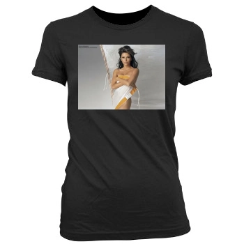 Eva Longoria Women's Junior Cut Crewneck T-Shirt