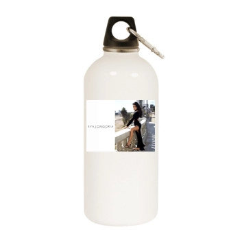 Eva Longoria White Water Bottle With Carabiner