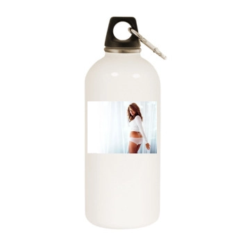 Eva Mendes White Water Bottle With Carabiner